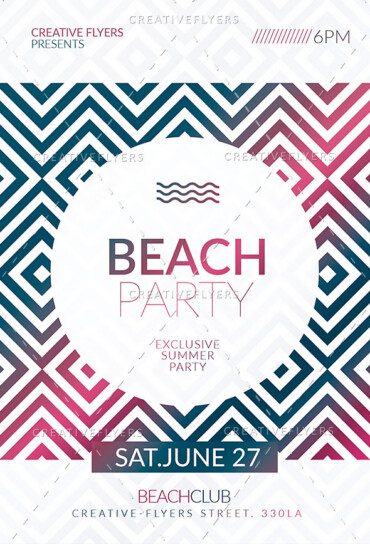 Beach party invitation