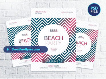 Beach party invitation Psd (2) Beach party invitation