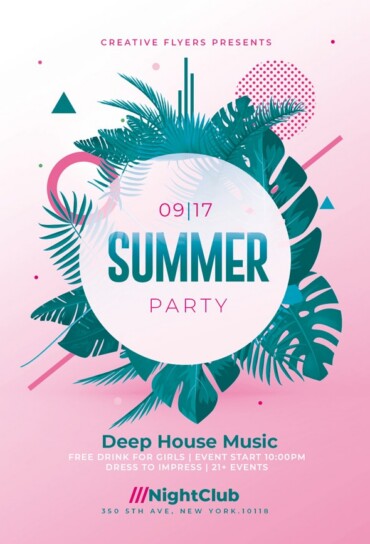 Summer flyer invitation