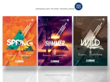 minimalist flyer bundle v2 (4) 10 Flyer Templates Bundle
