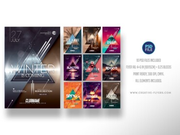 minimalist flyer bundle v2 (5) 10 Flyer Templates Bundle