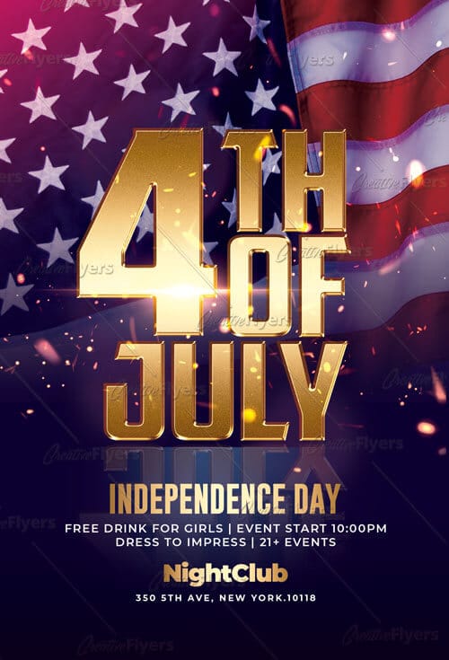 Realistic 4th of July Flyer