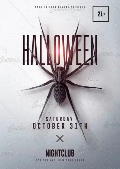 Halloween flyer template