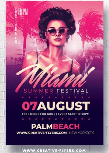 Miami Summer Festival flyer template