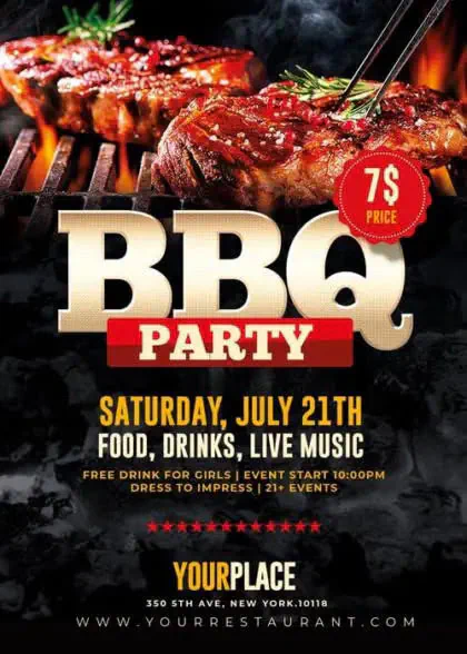 Bbq flyer Psd