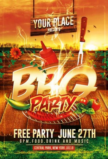 BBQ Party Flyer Templates BBQ Party Flyer Templates