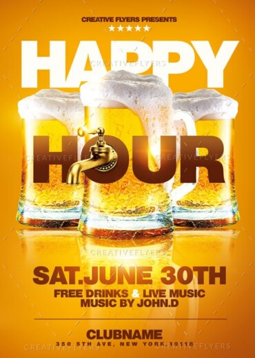 Happy Hour Flyer template