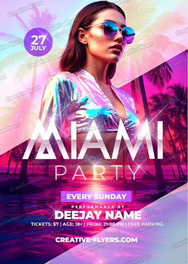 Futuristic Miami Party Design