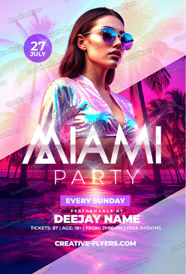 Futuristic Miami Party Design