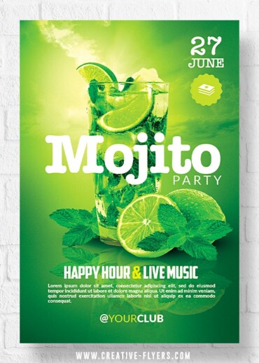 Mojito party flyer template