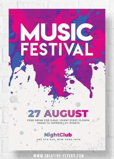 Music festival flyer template