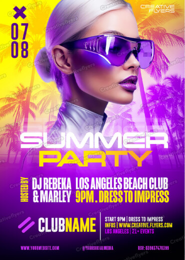 electro summer template