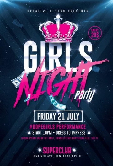 Girls Night Party flyer