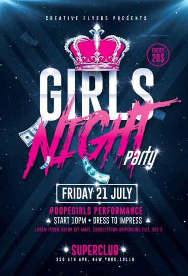 Girls Night Party flyer