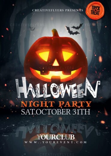 Halloween Night Party flyer