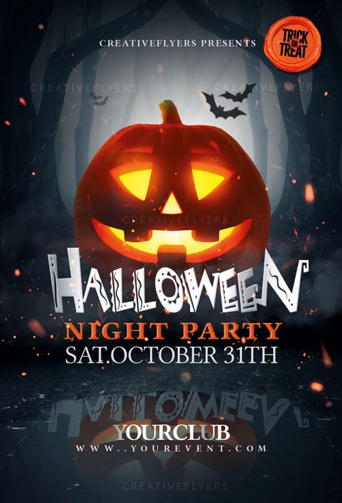 Halloween Night Party flyer