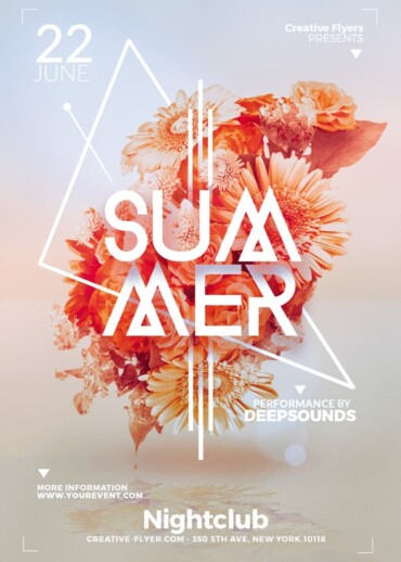 Minimalist summer flyer