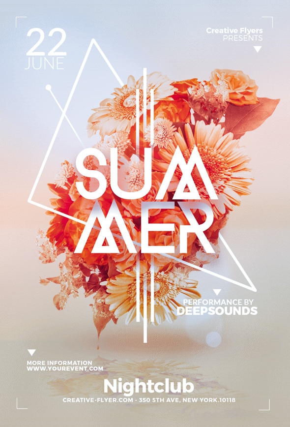 Minimalist summer flyer