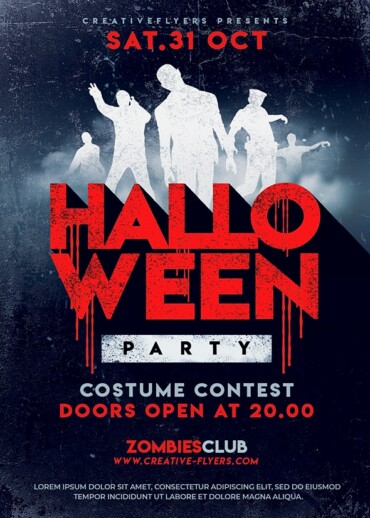 Retro Flyer Template for Halloween Party