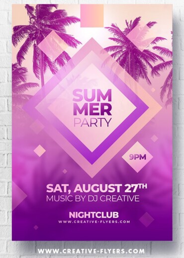 Summer flyer template