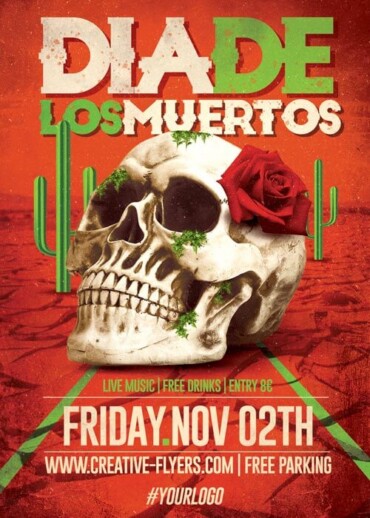 Dia De Los Muertos Flyer template
