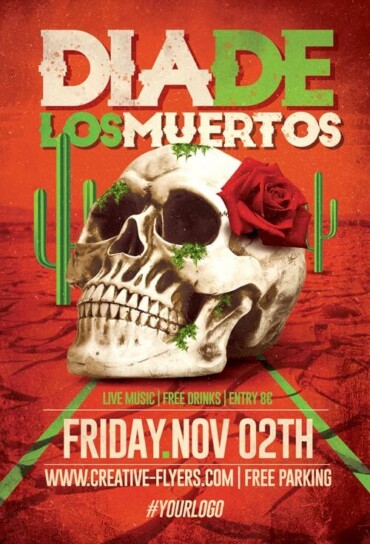Dia De Los Muertos Flyer template