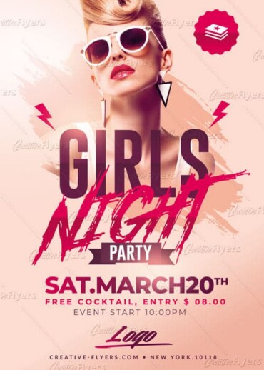 Girls Night Party Flyer