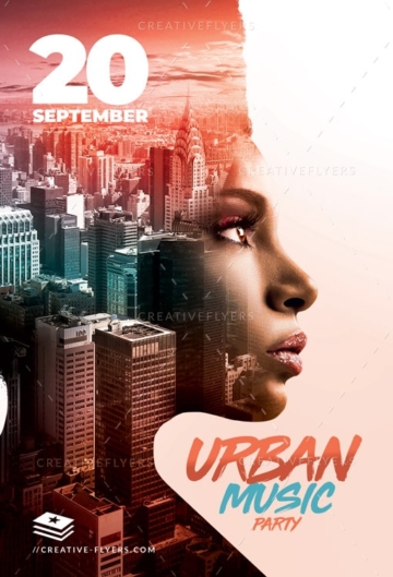 Urban Music Poster Psd