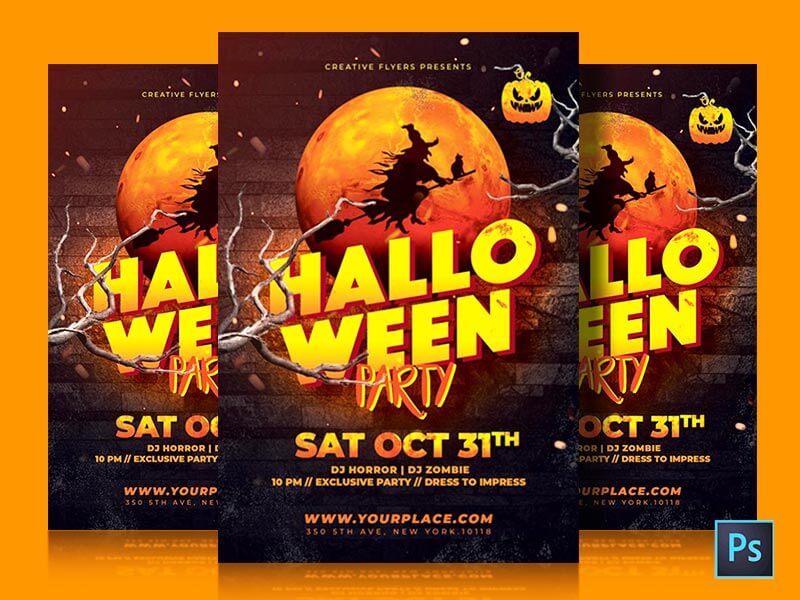 Halloween flyer psd Halloween flyer psd