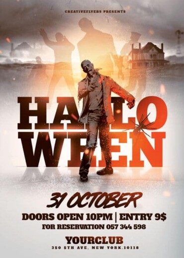 Halloween flyer template by creativeflyers