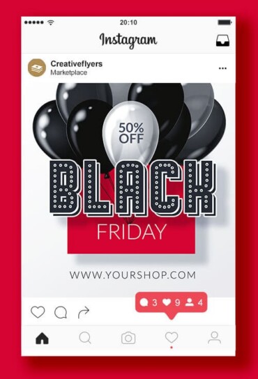 Black Friday square web banner