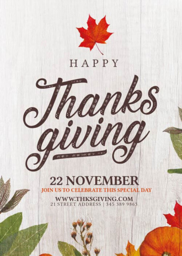 ThanksGiving flyer template Psd
