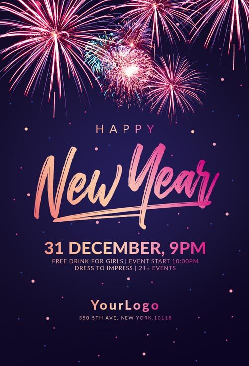 New Year Flyers Template from www.creative-flyers.com