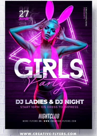 Girls Party Flyer