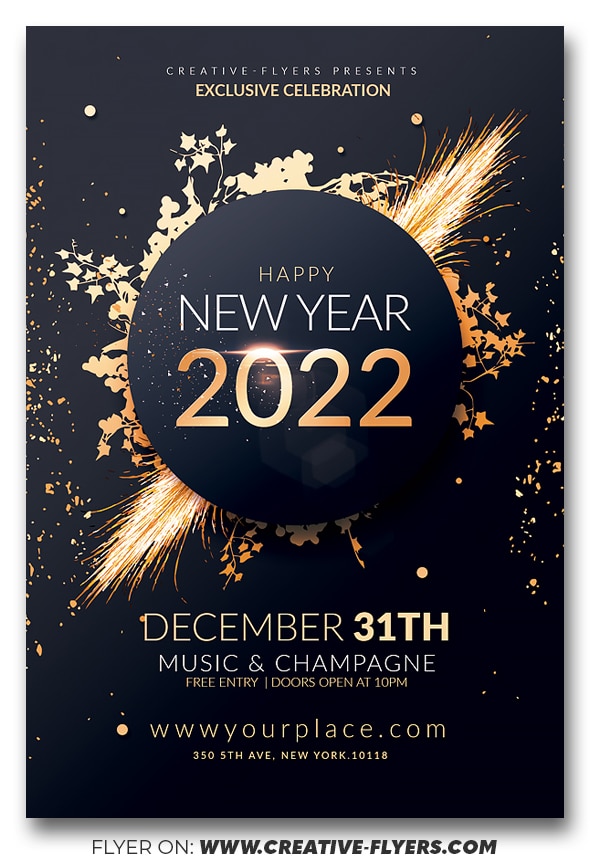 New Year Invitation flyer