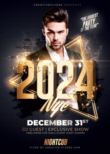 New Year's Eve-Party flyer