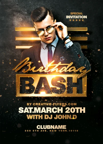 Birthday Bash Flyer template