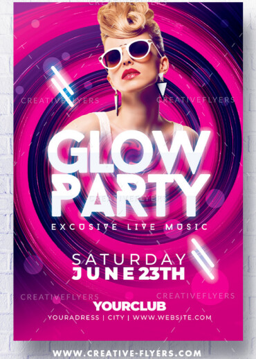 Glow Party Flyer