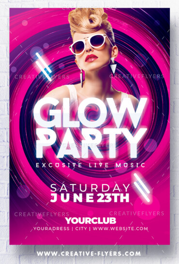 Glow Party Flyer