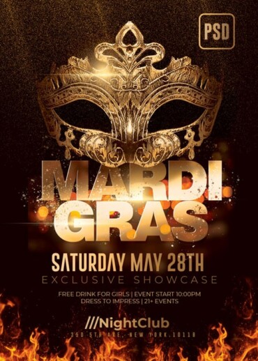 Mardi Gras Flyer Template