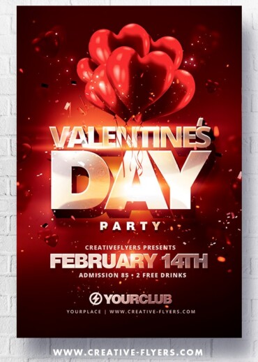 Photoshop flyer for Valentine