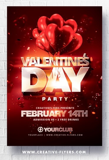 Photoshop flyer for Valentine