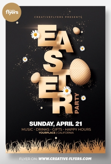Easter Party Flyer TemplateEaster Party Flyer Template