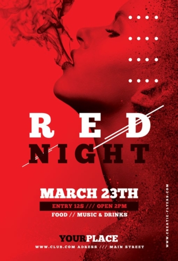 Red Night Party Flyer