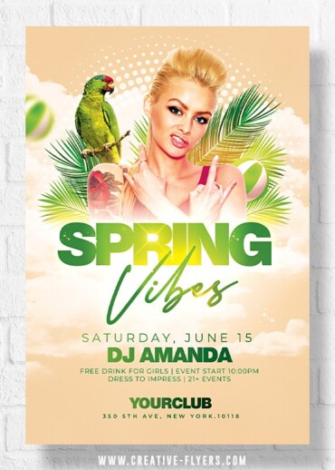 Spring Vibes Flyer Template