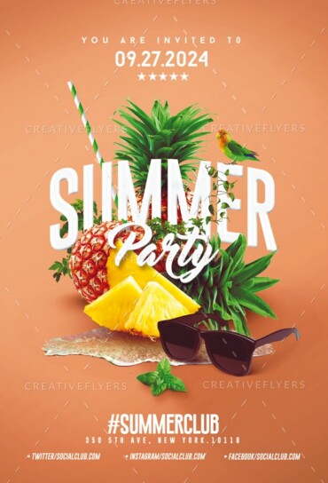Summer Party Flyer Templates
