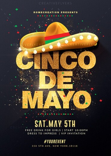 Cinco de Mayo flyer for adobe photoshop