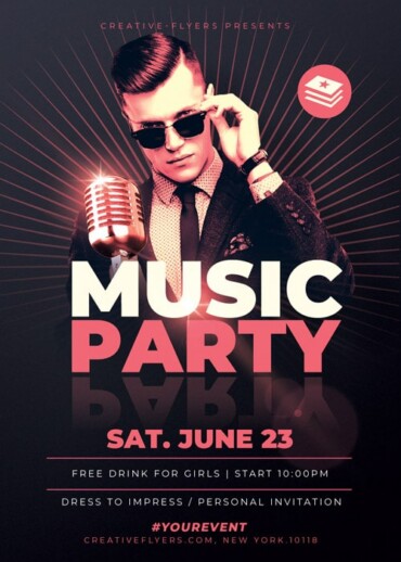 Music concert flyer template