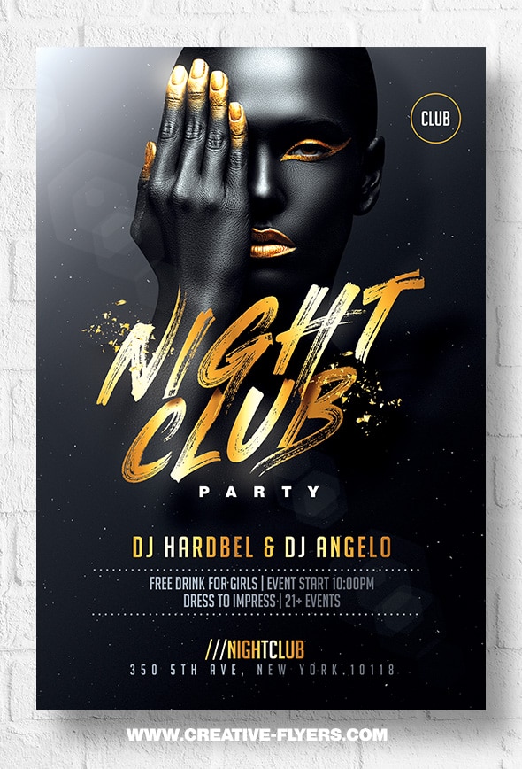 Black and Gold Club Flyer