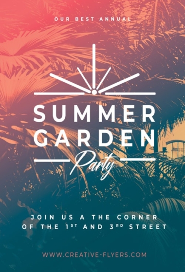 Summer Garden Invitation templates